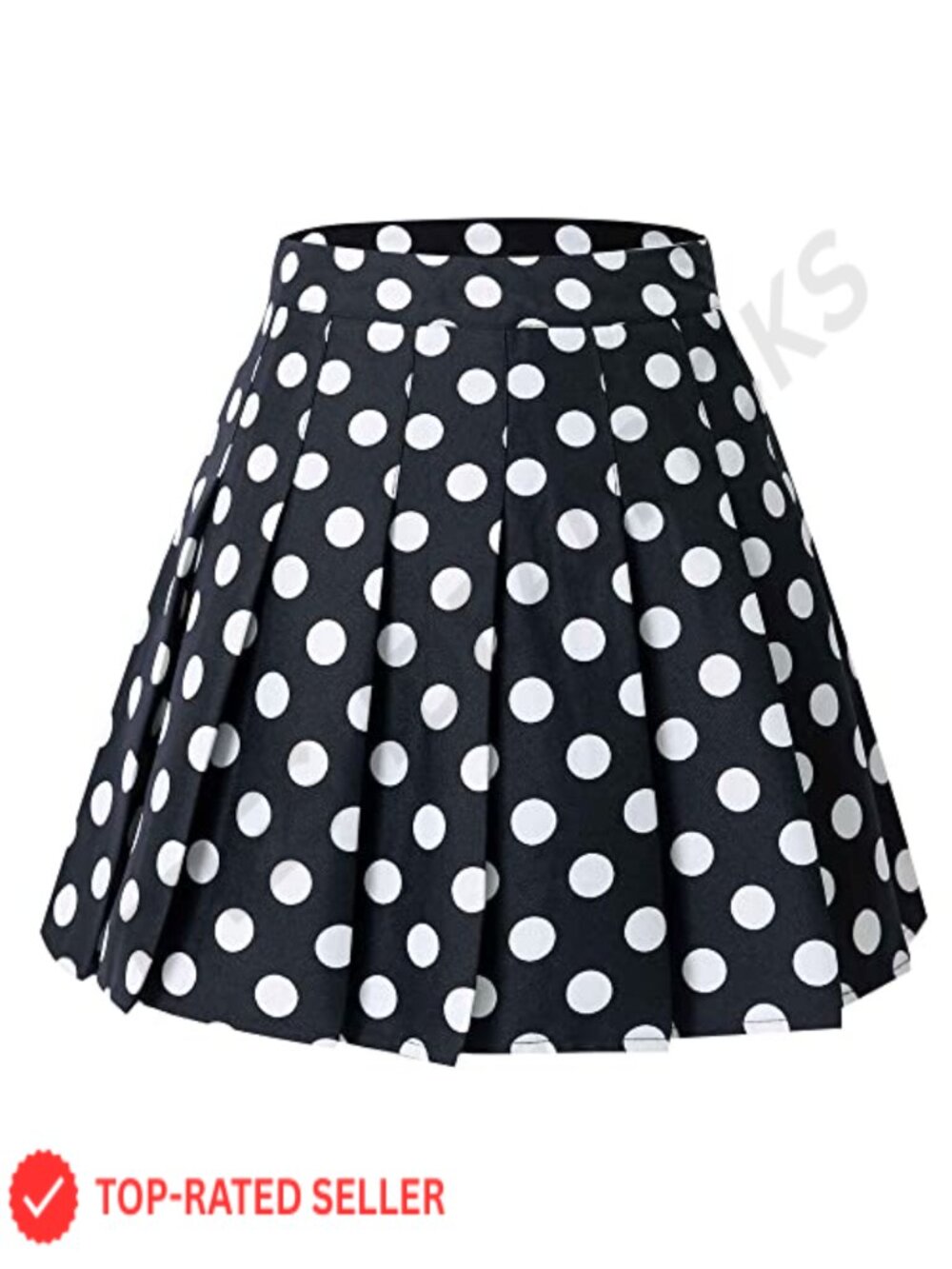 Pleated A-Line High Waist Tennis Skater Skirt with Inner Shorts